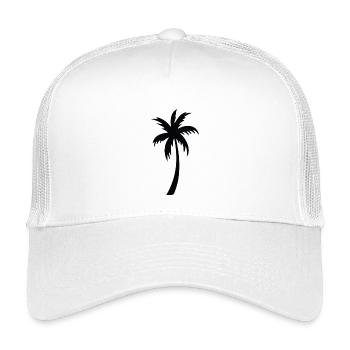 Tropische Palmen-Silhouette Geschenk Sommer - Kinder Trucker-Cap - Weiß - Vorne