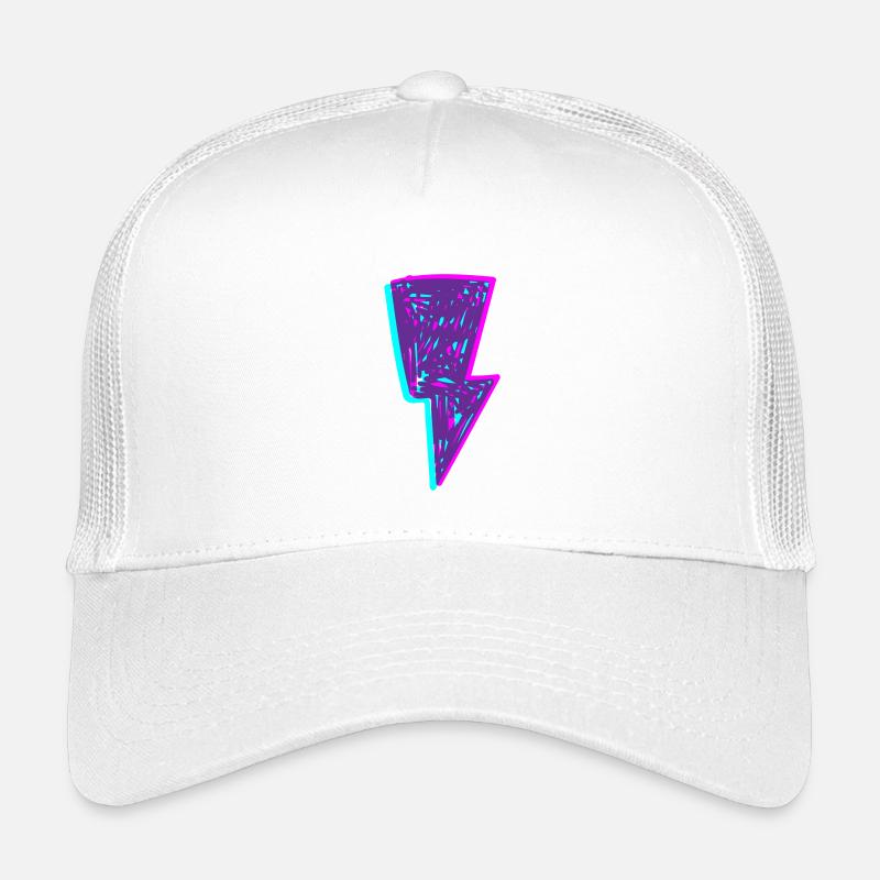 Psychedelic Neon Beam Kids’ Trucker Cap