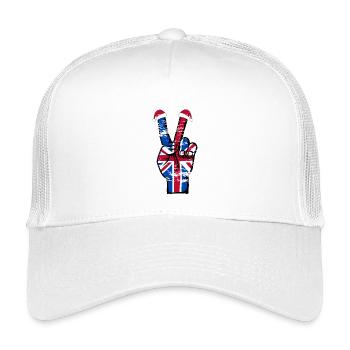 British Flag Christmas Peace Symbol used - Kids’ Trucker Cap - white - Front