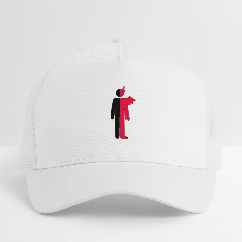 Mann oder Dämon Piktogramm Kinder Trucker-Cap