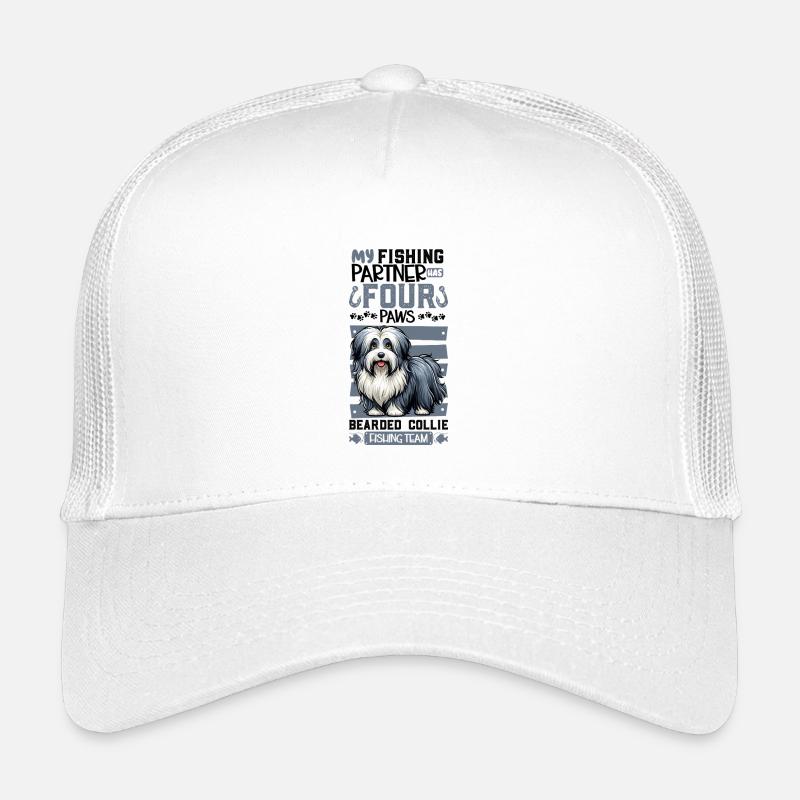 Fishing and Bearded Collie Kids’ Trucker Cap