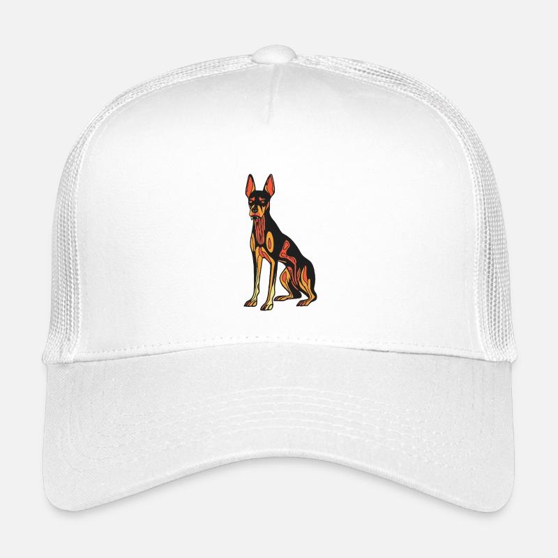 Doberman Chien Halloween Zombie Casquette trucker enfant