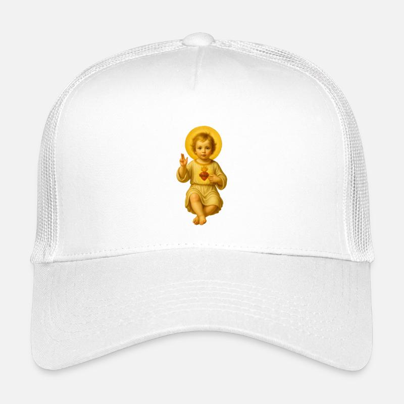 Heiliger Herzjunge Illustration - Kinder Trucker-Cap - Weiß