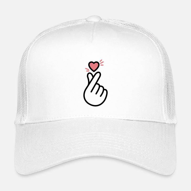 K-Pop Heart - Kinder Trucker-Cap - Weiß