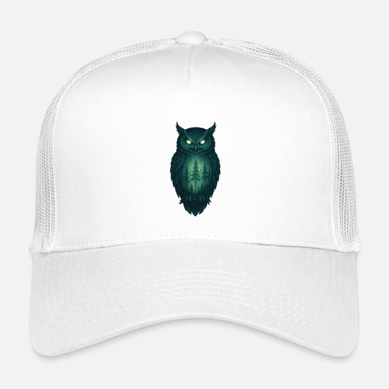 Hibou dans la forêt la nuit Casquette trucker enfant