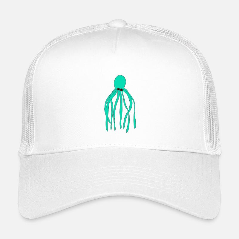 Pieuvre turquoise Casquette trucker enfant