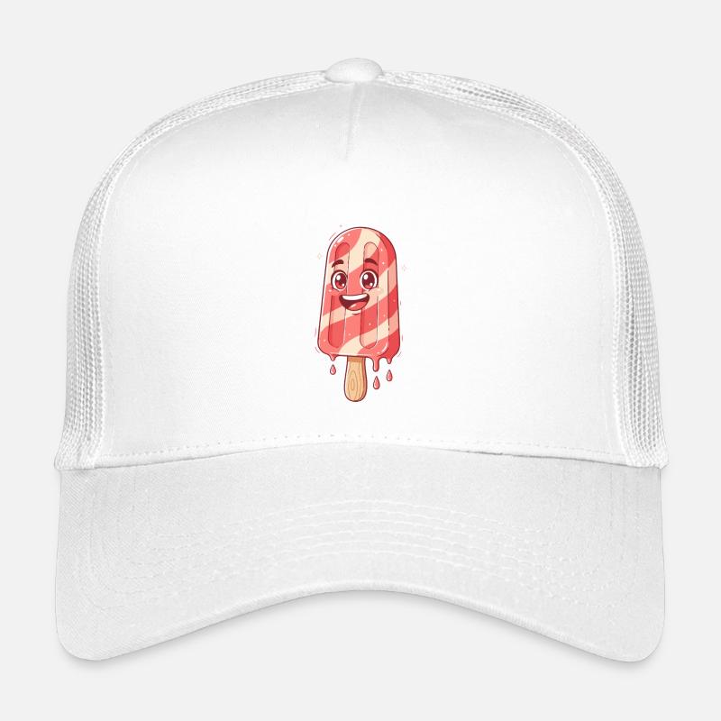 Sourire glacé à rayures douces Casquette trucker enfant