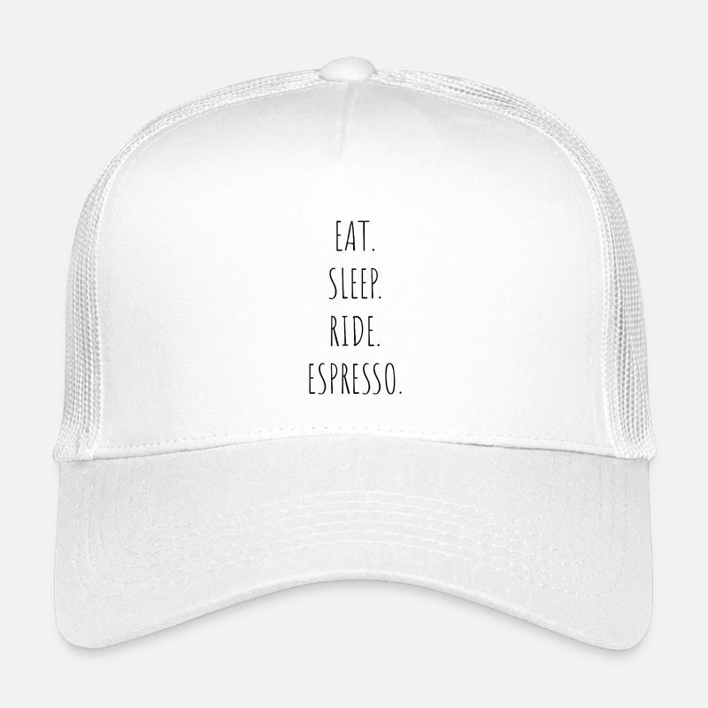 Eat-Sleep-Ride-Espresso- - Kinder Trucker-Cap - Weiß