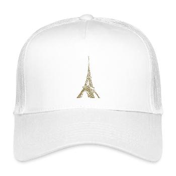 Eiffel Tower Paris minimalist landmark - Kids’ Trucker Cap - white - Front