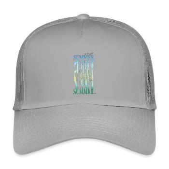 Buchstaben Abbildung mit Farbverlauf - Kinder Trucker-Cap - Hellgrau - Vorne