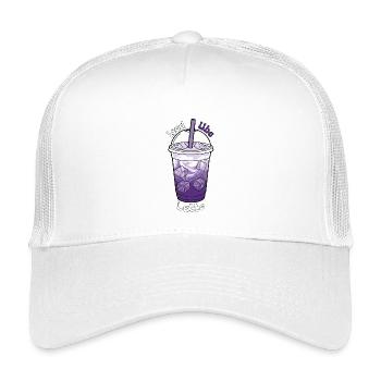 Iced Ube Latte - Kids’ Trucker Cap - white - Front