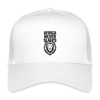 Africa Never Sleeps | Lion Tribal African Streetw - Kids’ Trucker Cap - white - Front