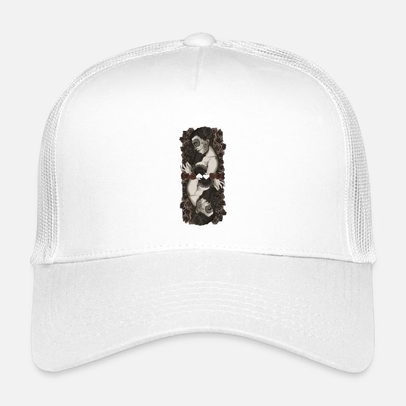 Zwillingscatrinas in Rosen - Kinder Trucker-Cap - Weiß