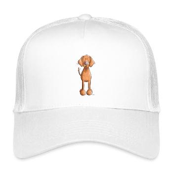 Knuffiger Vizsla - Kinder Trucker-Cap - Weiß - Vorne