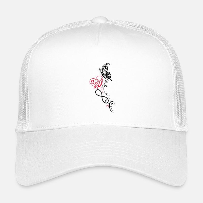 Herz mit Schmetterling, infinity Kinder Trucker-Cap