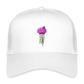 Fancy Jellyfish - Kinder Trucker-Cap - Weiß - Vorne