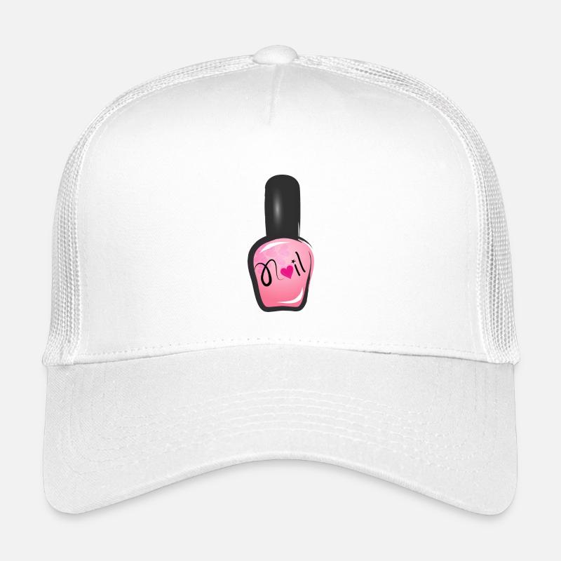 pink nail polish in graffiti style with heart Kids’ Trucker Cap