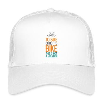 Faire du vélo ou ne pas faire du vélo. Ce n’est pas une question - Casquette trucker enfant - blanc - Devant
