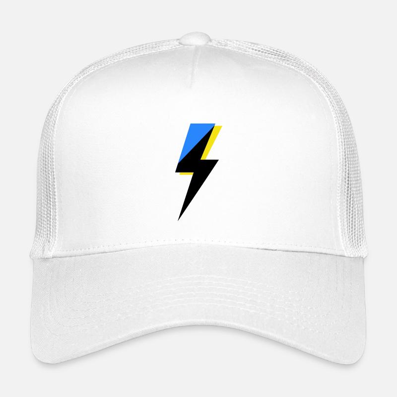 Géométrie bleue et jaune - Casquette trucker enfant - blanc