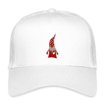 Décoration de Noël Gnome Red Heart Dots - Casquette trucker enfant - blanc - Devant