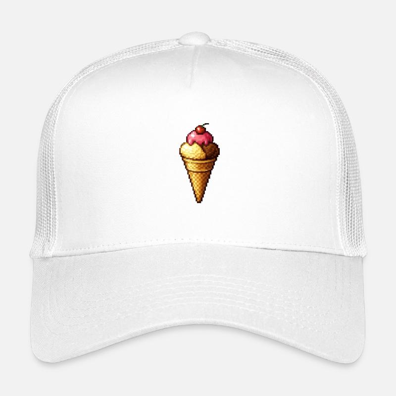 Cornet de glace Retro Pixel Casquette trucker enfant