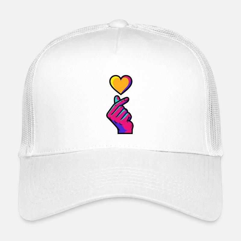 Kpop Musique coréenne Doigts mignons Cœur Amour Corée Casquette trucker enfant