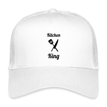Küchenkönig: Der König des Pro-Herds - Kinder Trucker-Cap - Weiß - Vorne