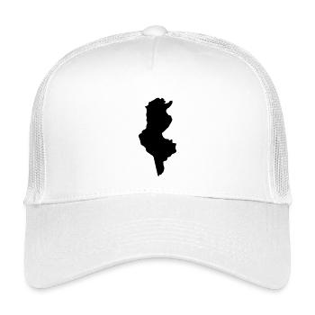Carte de la Tunisie - Casquette trucker enfant - blanc - Devant