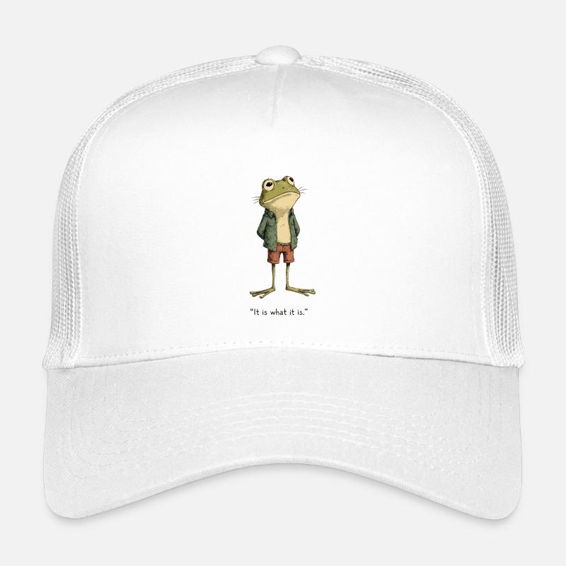 Funny Frog Meme "It Is What It Is" Chill Aesthetic Casquette trucker enfant