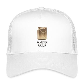 Déclaration humoristique sur l’essence en boîte dorée - Casquette trucker enfant - blanc - Devant