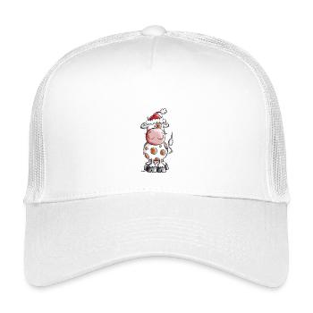 Ho Ho Ho Christmas Cow - Gift - Kids’ Trucker Cap - white - Front