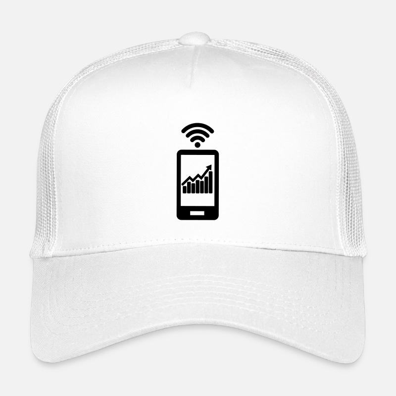 Graphique des actions avec smartphone Casquette trucker enfant