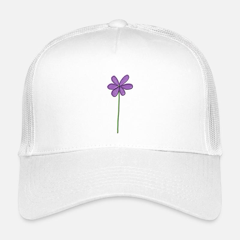 Lila Blume mit sanften Farbverlauf - Kinder Trucker-Cap - Weiß