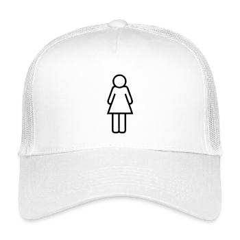 Logo Frau - Kinder Trucker-Cap - Weiß - Vorne