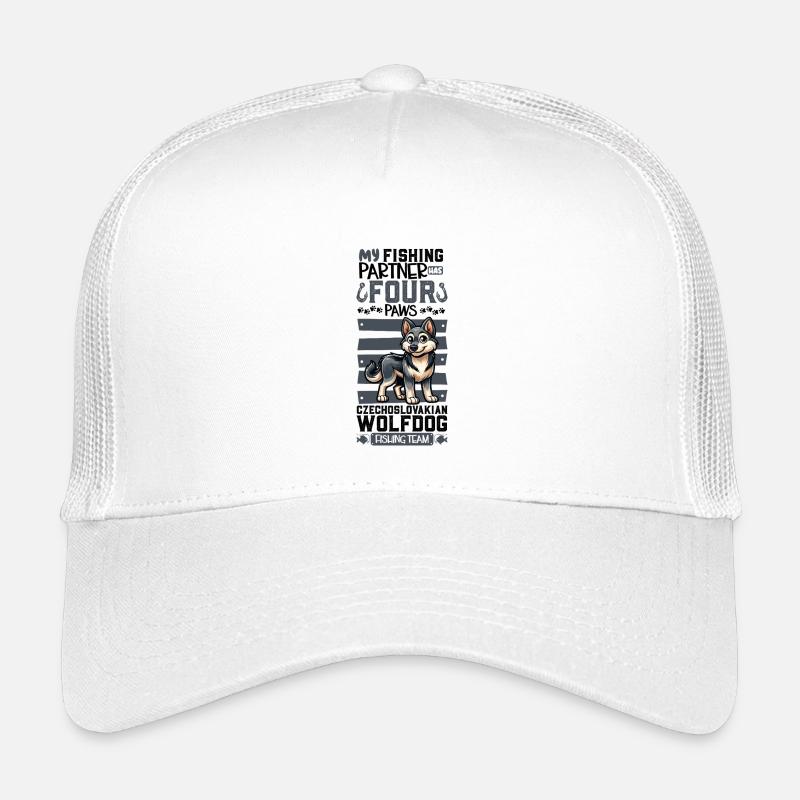 Pêche et chien-loup tchécoslovaque Casquette trucker enfant