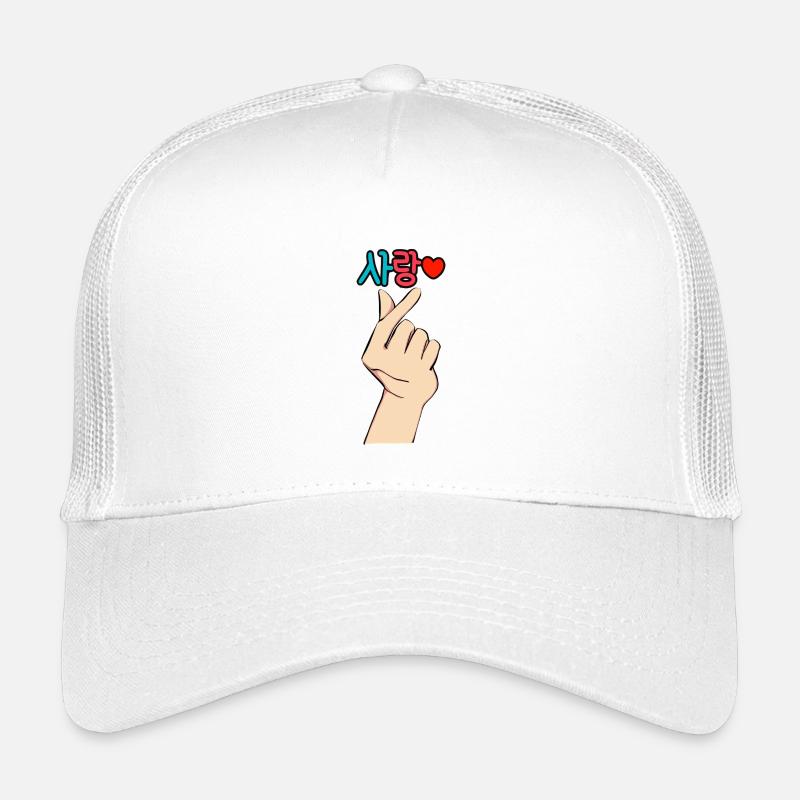 K-Pop Fingerherz Liebe – Sarang ❤️ Kinder Trucker-Cap