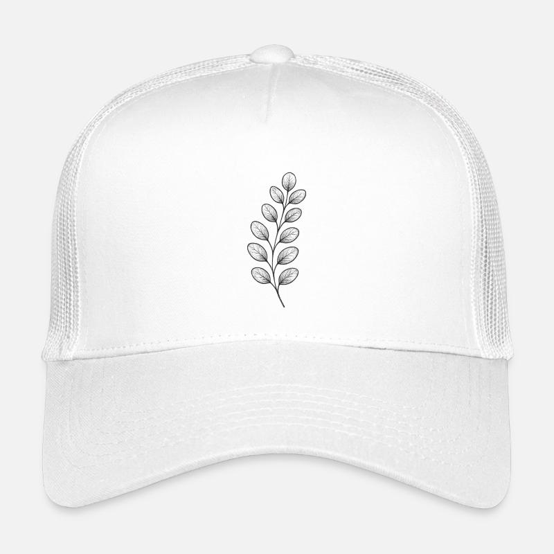 Graphitischer Blattzweig – Monochrom Kinder Trucker-Cap