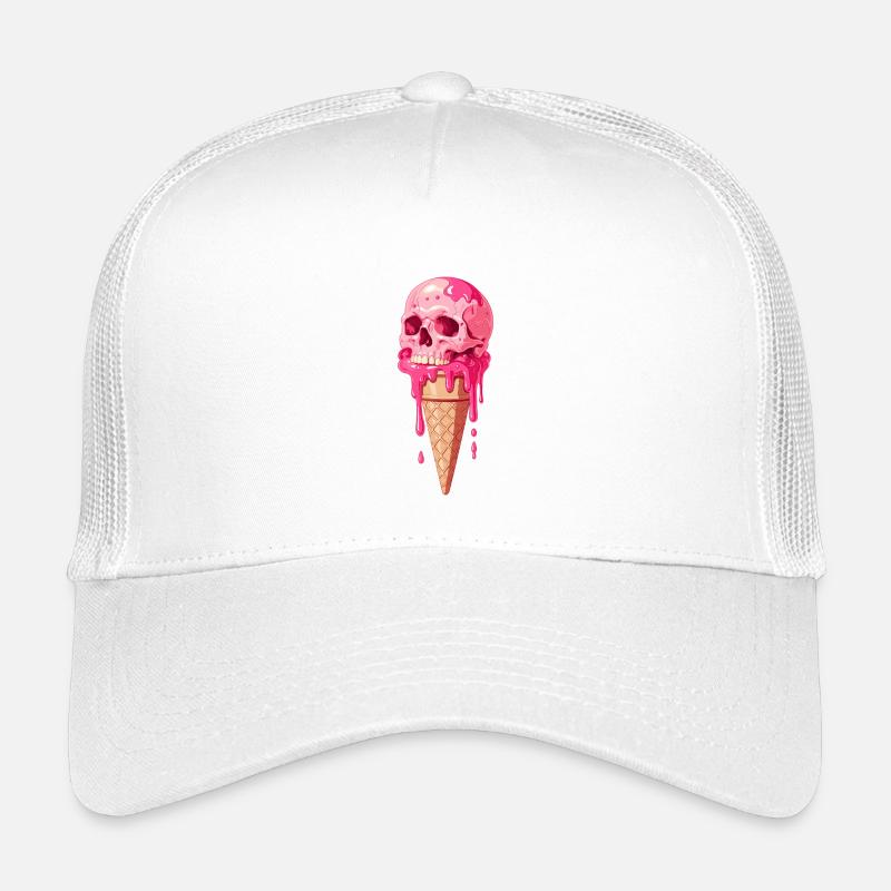 Glace Crâne Rose Casquette trucker enfant