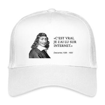 Descartes : je l'ai lu sur internet - Casquette trucker enfant - blanc - Devant