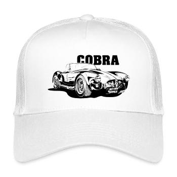 cobra classic cars oldtimer symbol Illustration - Kinder Trucker-Cap - Weiß - Vorne