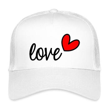 I LOVE YOU. LOVE. COUPLE. JUST MARRIED. Bachelorette party - Kids’ Trucker Cap - white - Front