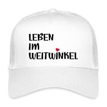 LEBEN IM WEITWINKEL - SOLIDARITAET - Kinder Trucker-Cap - Weiß - Vorne
