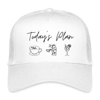 Tennis Hobby Spruch | Today's Plan - Kinder Trucker-Cap - Weiß - Vorne