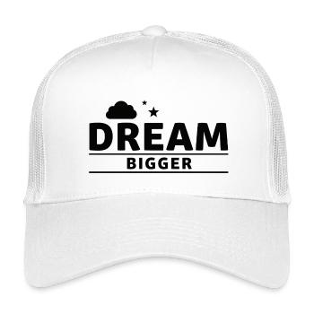 Dream Bigger Inspirational Quote Design - Kids’ Trucker Cap - white - Front