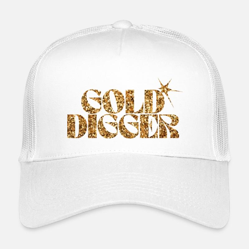 Gold Digger Glitzer Text Kinder Trucker-Cap