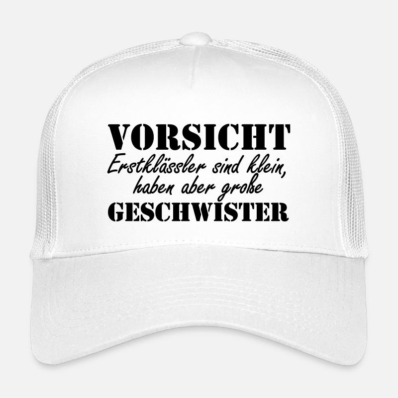 Erstklaessler_mit_grossen_Geschwistern - Casquette trucker enfant - blanc