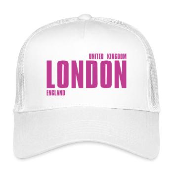 Pink London Typography T-shirt - Kinder Trucker-Cap - Weiß - Vorne