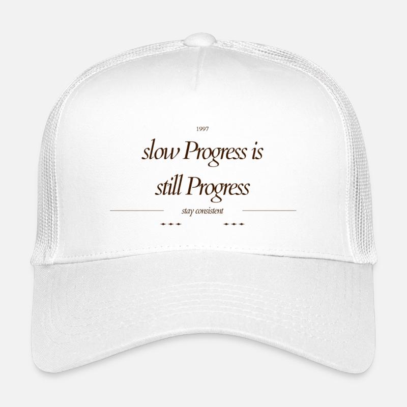 slow_Progress_is_still_Progress_ - Kinder Trucker-Cap - Weiß