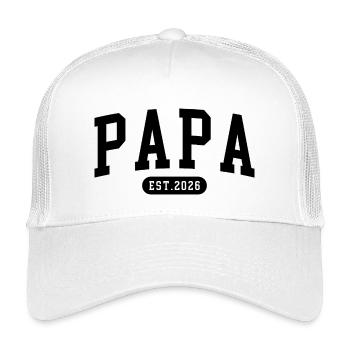 Dad Est 2026 New Dad Mama Schwangerschaft Vater 26 - Kinder Trucker-Cap - Weiß - Vorne