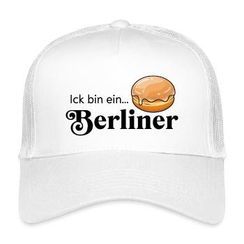 Ick bin ein Berliner Statement Kult Kostüm - Kinder Trucker-Cap - Weiß - Vorne